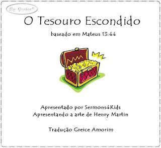 História Evangelística O tesouro Escondido Sugestão de lembrancinhas