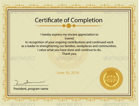 Certificate of Completion - 20+ Examples, Format, How to Obtain, Pdf