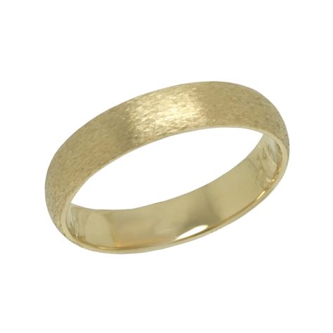 K Gold Wedding Matte Finish Ring Classic Wide Mm Band In K