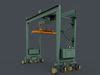 D Model Pbr Rubber Tyred Gantry Crane Rtg V Green Light Vr Ar