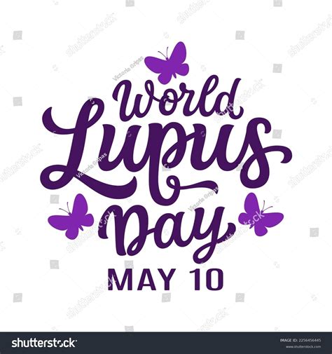 World Lupus Day May 10 Hand Lettering Text Royalty Free Stock