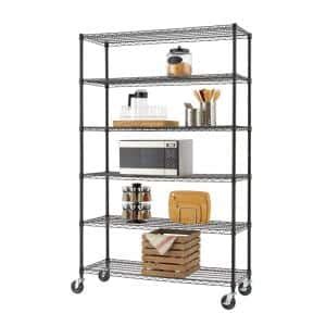 Hdx Tier Plastic Adjustable Garage Storage Shelving Unit In Black