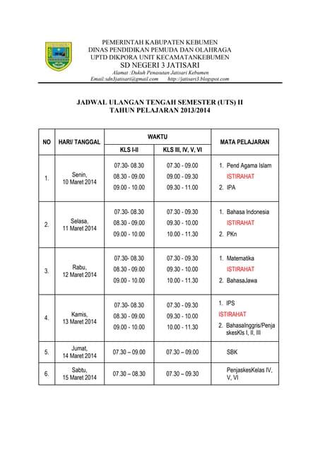 Jadwal Uts 2 Pdf