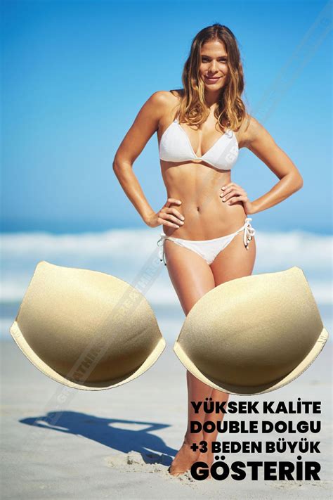 Greathings Mayo Bikini Için Double Dolgu Push Up Ten Rengi Göğüs Dolgusu Pad Sütyen Bikini