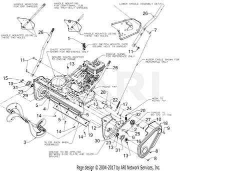 Troy Bilt 42012 Snowblower Parts Diagram