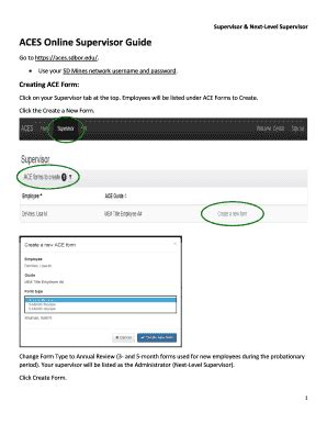 Fillable Online Aces Online Supervisor Guide Fax Email Print Pdffiller