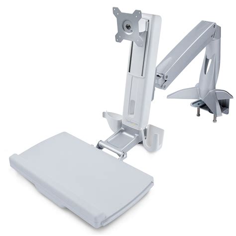 StarTech Sit-Stand Monitor Arm Keyboard Tray Desk Mount up to 27 ...