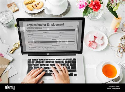 Application Form Document Filling Concept Stock Photo - Alamy