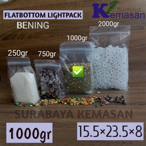 Jual FLAT BOTTOM BENING 1000gram Kemasan Lightpack K Pack Shopee