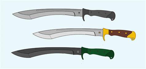 Tactical Bolo Knife-Three Variants by SkyfireDragon on DeviantArt