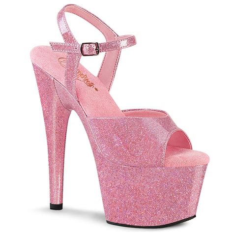 Sky High Shoes Premium Alternative Footwear Retailer Uk Pleaser Adore 709gp B Pink Glitter