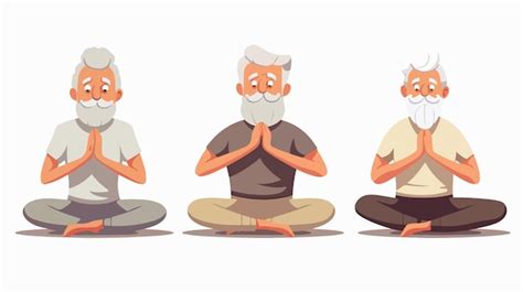 Premium Vector | A cartoon of a man doing yoga