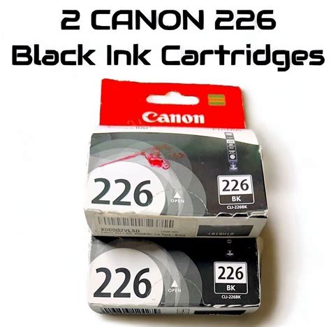 Genuine Canon 226 CLI-226 Black 2 PK Ink Cartridges PIXMA iP4820 MG5220 ...