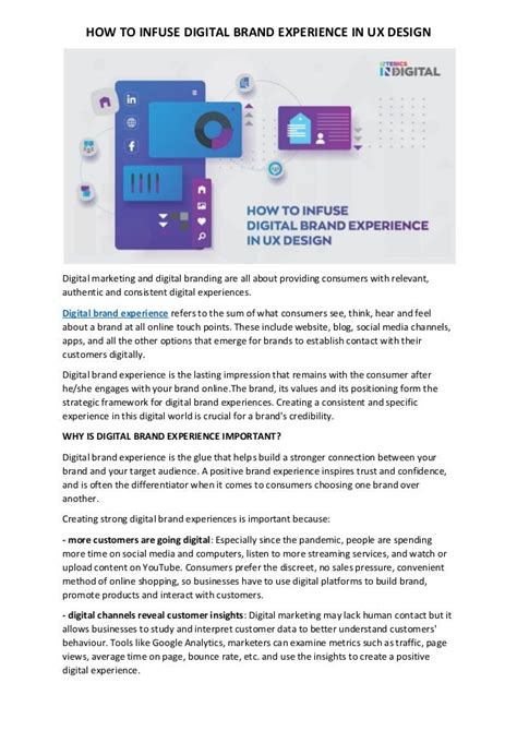 How To Infuse Digital Brand Experience In Ux Design Pdf