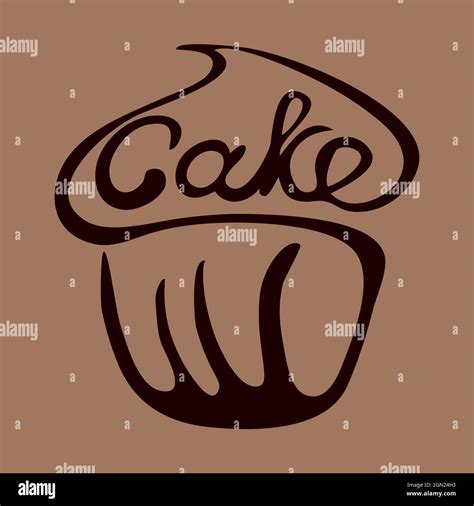 Word CAKE logo stylized as sweets - Vector illustration Stock Vector ...