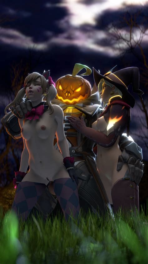 Rule 34 3d 4k Black Cat D Va D Va Exposed Breasts Exposed Nipples Exposed Pussy Halloween