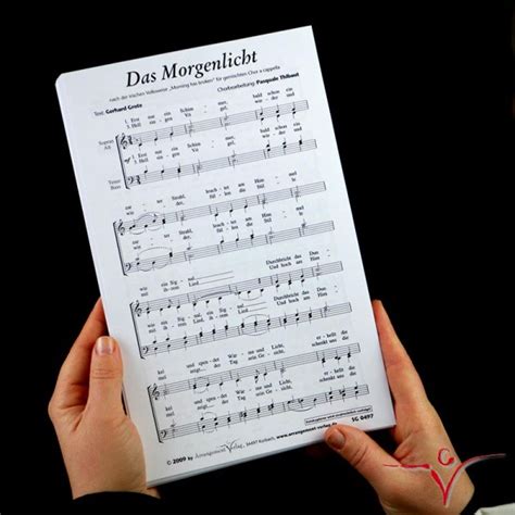 Das Morgenlicht Chornoten für Männerchor 4 stimmig TTBB a cappella