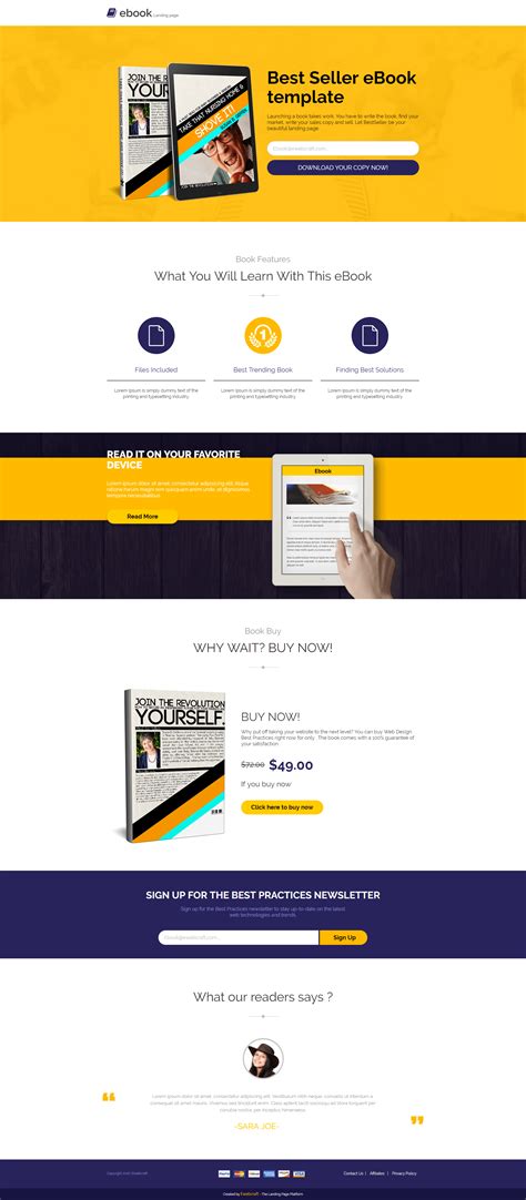 Ebook Landing Page Templates