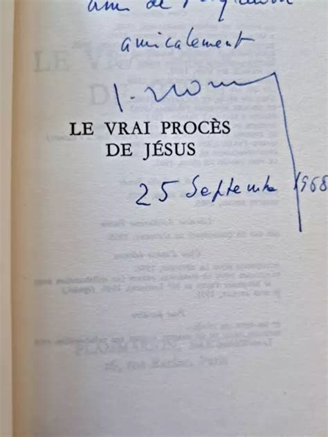 Jacques Isorni Le Vrai Proc S De J Sus Envoi Autographe Eur