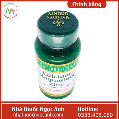 Thuốc Calcium Magnesium Zinc Nature's Bounty có tốt không, giá bao nhiêu?