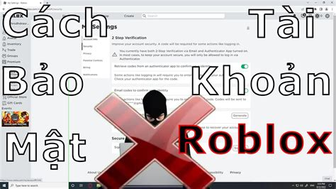 Roblox Cách Bảo Mật Tài Khoản Roblox Youtube