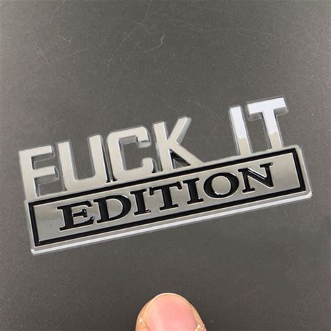 X Fuck It Edition Logo Car Trunk Emblem Badge Stickers Decal Trim Accessories Ebay