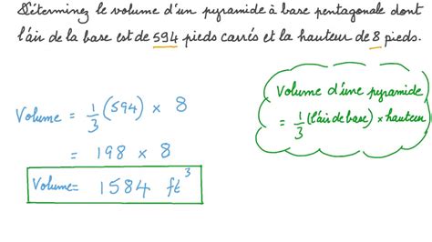 Vid O Question D Terminer Le Volume Dune Pyramide Base