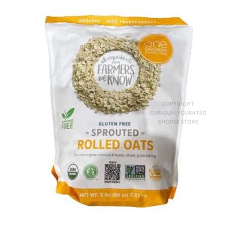 One Degree Organic Foods Jumbo Pack Gluten Free Sprouted Rolled Oats