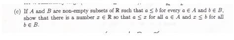 Solved C If A And B Are Non Empty Subsets Of R Such That Chegg