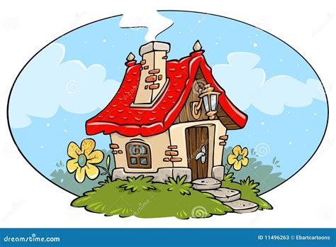 Cartoon Cottage Frame Royalty-Free Stock Photography | CartoonDealer ...