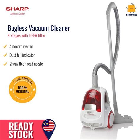 Sharp Vacuum Cleaner Bagless W Ecns R Shopee Malaysia