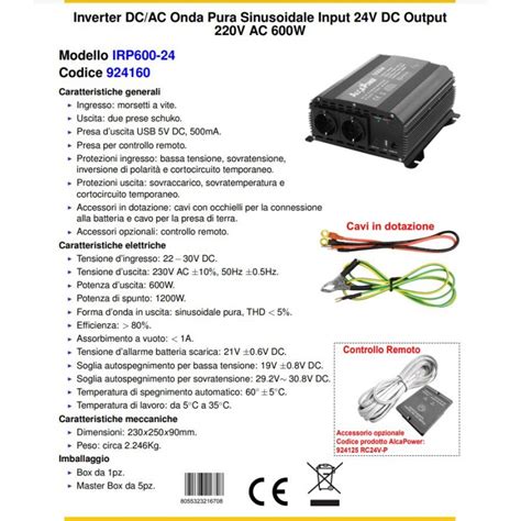 Alcapower Inverter Dc Ac Onda Pura W Input V Dc Out V Ac