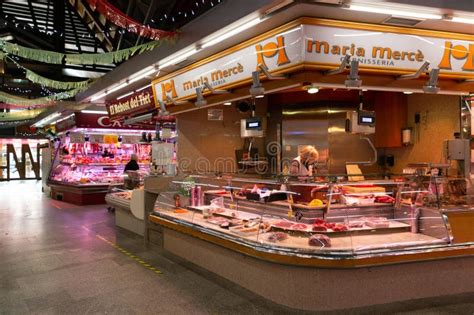 Mercat De Santa Caterina In La Ribera Barcelona Spain Editorial