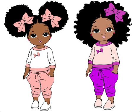 Peekaboo Chica Con Hojaldre Afro Coleta Svg Lindo Negro Etsy México