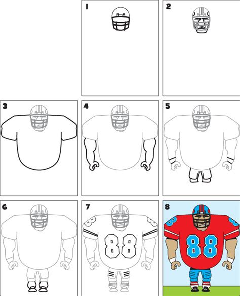 How To Draw a Football Player | Kid Scoop