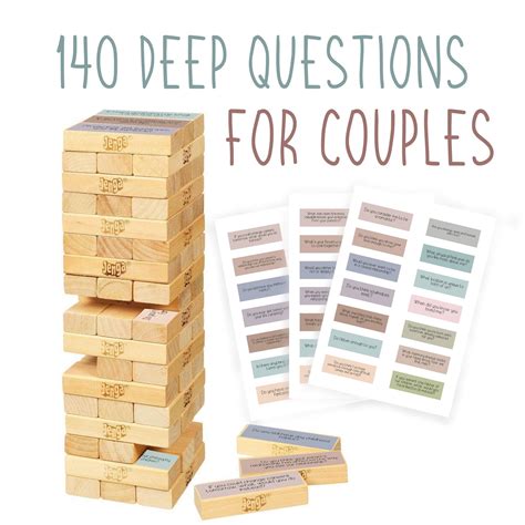 Therapy Jenga 140 Cards Deep Questions For Couples Couple Jenga