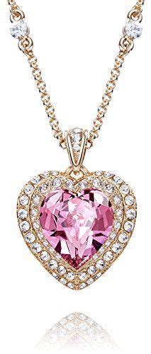 Fappac Heart Pendant Necklace Enriched With Swarovski Crystals