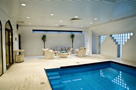 Indoor Heated Swimming Pool and Jacuzzi Stock Photo - Image of jacuzzi ...