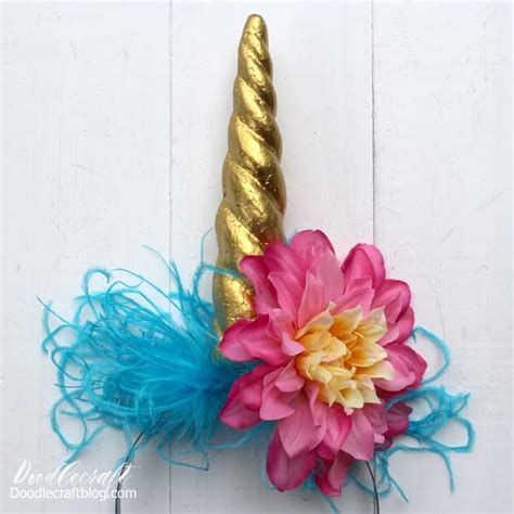 Floracraft Styrofoam Unicorn Horn Headband DIY