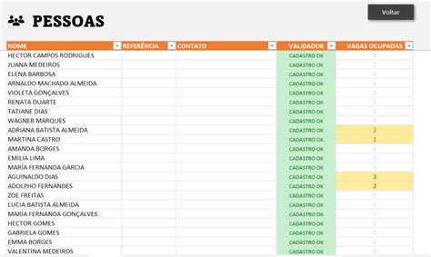 Planilha Ocupação de Vagas em Excel Smart Planilhas