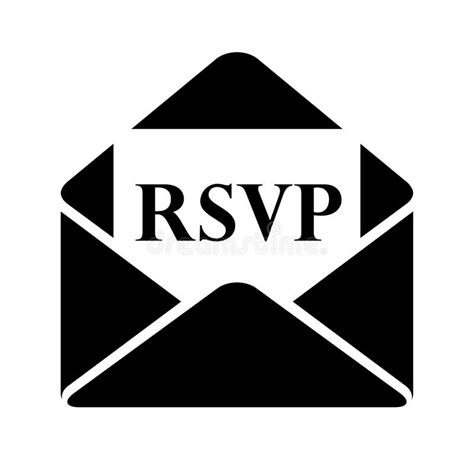 Rsvp Letter Vektor Symbol Vektor Abbildung Illustration Von Antwort