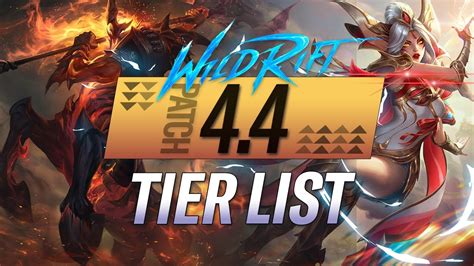 Ultimate Champion Tierlist Patch 4 4 Riftguides Wildrift Youtube