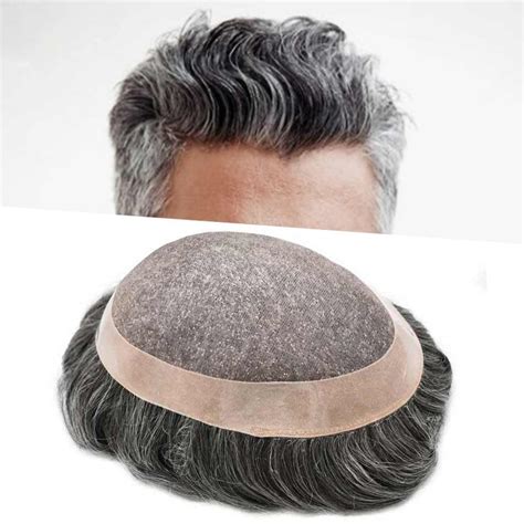 Toupee For Men 100 European Remy Human Hair Replacement Mens Hairpiece Toupee