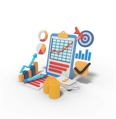 3d Illustration Of Business Planing Statistic Target 10986914 PNG