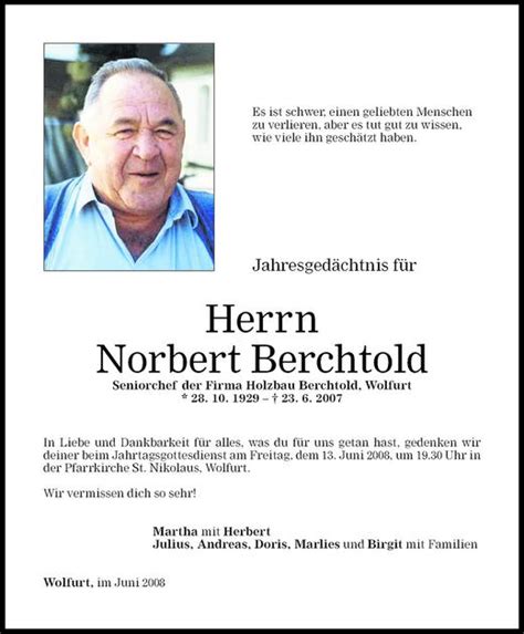 Todesanzeigen Von Norbert Berchtold Todesanzeigen Vorarlberger