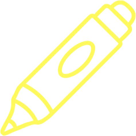 premium vector yellow crayon icon outline