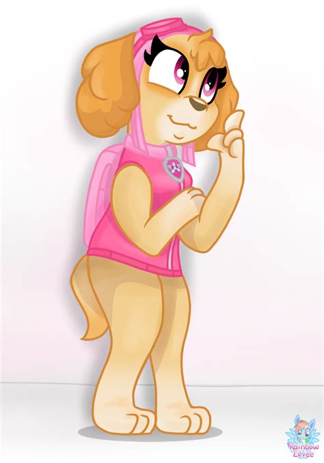 Paw Patrol Anthro Skye By Rainboweevee Da On Deviantart