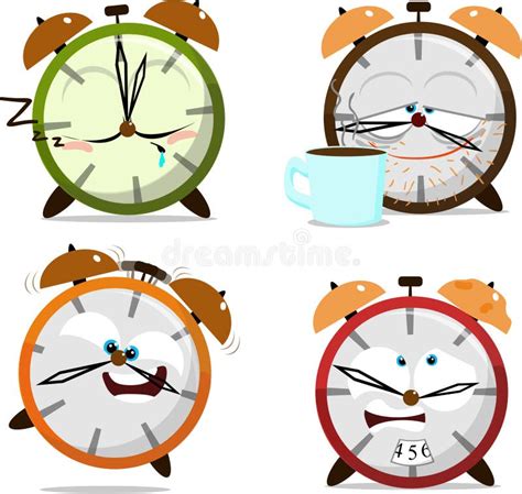 Cute Cartoon Clocks Stock Illustration Illustration Of Circle 19831606