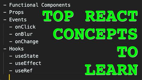 The Most Important React Concepts To Learn First As A Beginner Youtube
