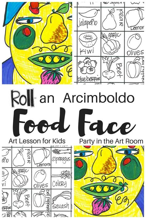 Arcimboldo Art Lesson Food Faces Art Game Art Substitute Plans